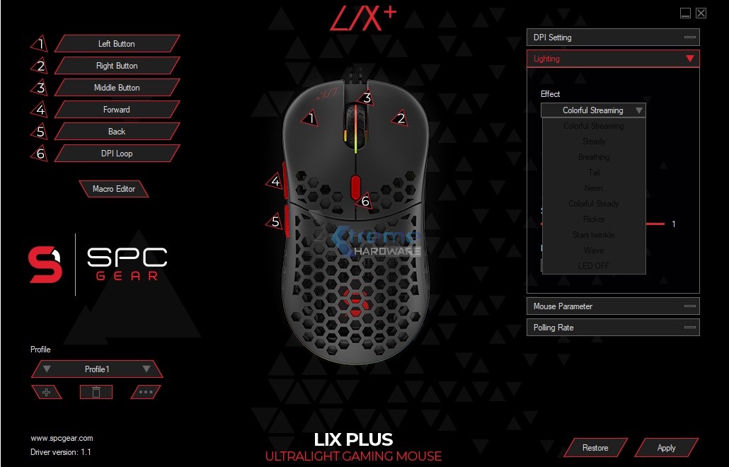 SPC Gear Lix PLUS software 4 1ddcd